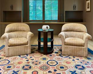 (2) Custom Upholstered Armchairs