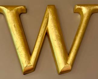 Monogram "W" Wall Plaque