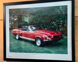 Vintage Framed 1968 Shelby GT500 KR Poster