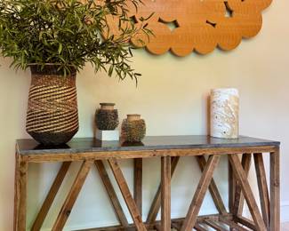 Crate & Barrel Bluestone Console Table