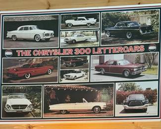 Vintage The Chrysler 300 Lettercars Framed Poster