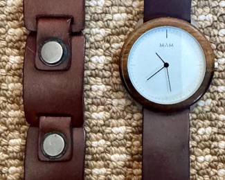 Ruehl Leather Bracelet & MAM Watch