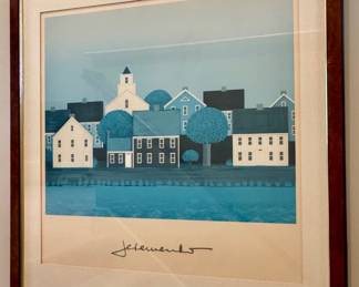 "Waterside Town," Signed Jeremenko