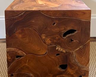 Reclaimed Rustic Wood Side Table