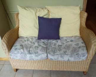 Wicker Sunroom Furniture Loveseat and 2 chairs $100