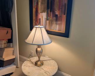 Marble Top End Table