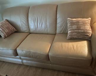 FURNITURE  LAZBOY LEATHER SOFA