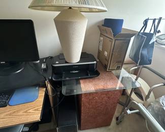 LAMP  SIDE GLASS TOP TABLE