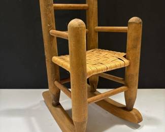 260 vintagesalesmansamplewoodenrockingc