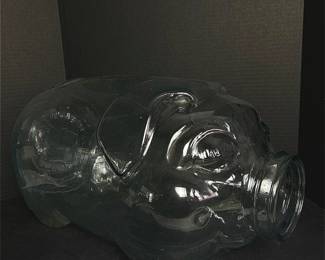 118 largeglasspigpiggybankjarthislitt