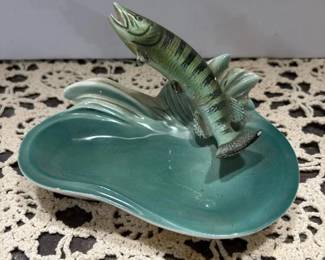 017 vintageceramicmuskellungefishfigural