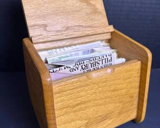 231 vintagewoodenrecipeboxwithhandwritt