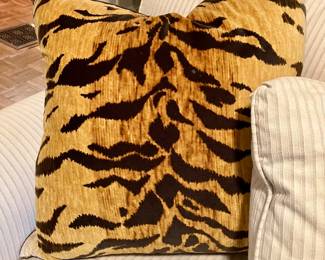 Scalamandre “Tigre” velvet Euro pillows