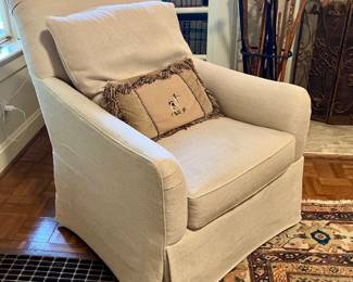 Richard Tubb skirted club chair