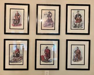 Set of Scottish clan lithographs