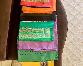 Designer silk scarves