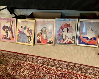 Framed Vogue magazine covers