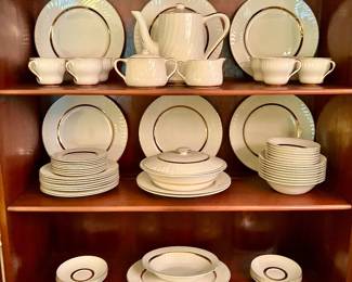 Enoch Wedgwood “Golden Swirl” china set