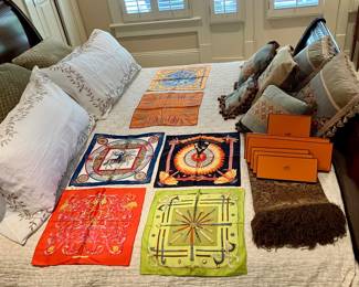 Hermes silk scarves