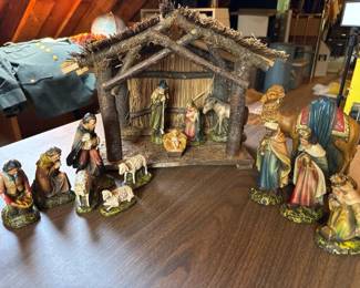 559 vintagegermanhandpaintednativityset
