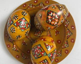 460 handpaintedwoodenfolkartplate3dec