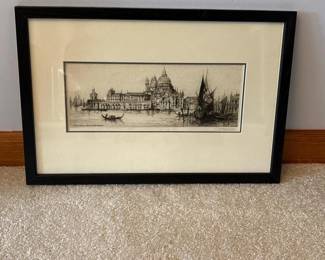 035 18x12vintageframedartprintvenice