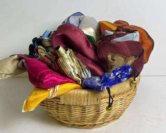 484 largeassortedsilkandsatinscarflot