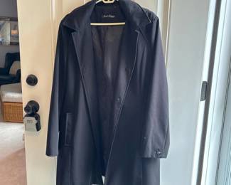 348 calvinkleinblacktrenchcoatwdetacha