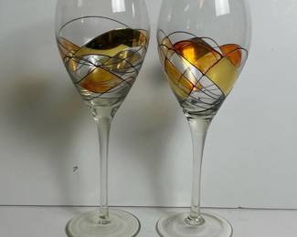 481 pairofdecorativewineglasseswithabs