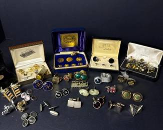 626 largevintagecufflinkstudcollectionw
