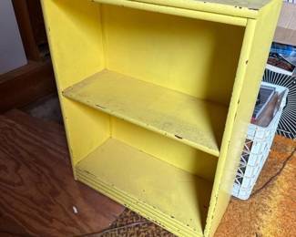 230 yellowvintagewoodenbookshelf
