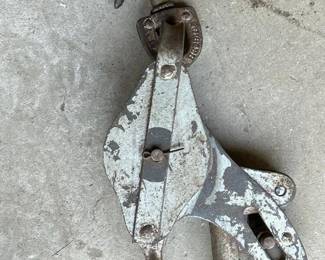 540 vintagemetaldoublesheavepulley