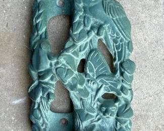 529 vintagejohnwrightcastironflagholde