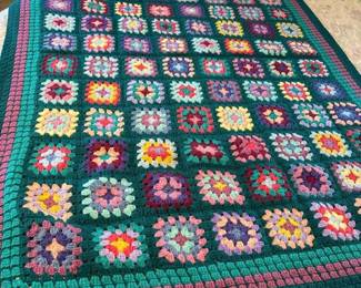 514 handmadecrochetgrannysquareafghanbl