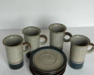 138 stonewaremugsaucersetspeckledgrayb