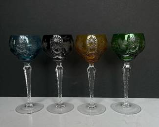 128 setof4multicolorcuttoclearcrystal