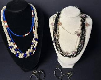 617 vintagedesignerbeadedjewelrylotnapi