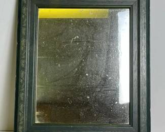 430 framedwoodwallmirrorwithfernmotif