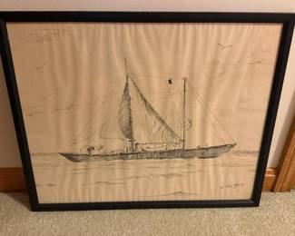 572 22x18rowenstanleysigned1970nautic