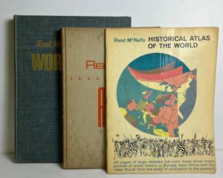 480 setof3vintageworldhistoricalatlase