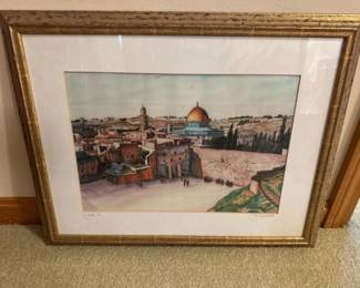 564 23x18framedlavigroupjerusalemsilk