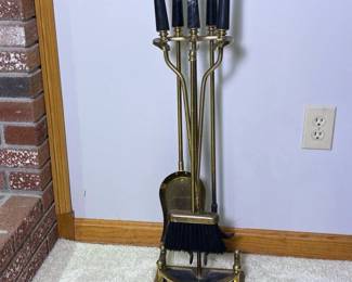 338 brassfireplacetoolsetwithblackmarb