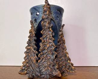 347 handmadeceramiccandleholderwithwood