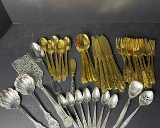 634 mixedflatwaresetamefagoldstainless