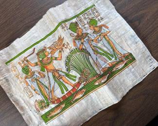 197 17x13paintedegyptianpapyrus