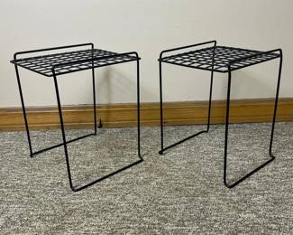 450 pairofblackmetalgridwireplantstan