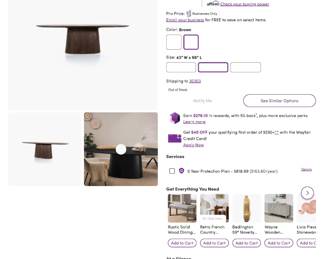 New retail price of Eleonora Aron Dining Table sold from Wayfair - our price is definitely lower than retail!