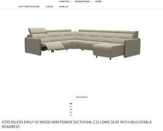 New pricing for similar sectional with chaise but different arm style