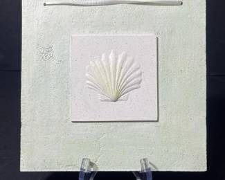 390 seashellceramicplasterwallplaque