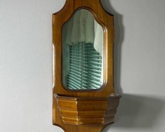 205 wallmountedwoodenshelfmirror
